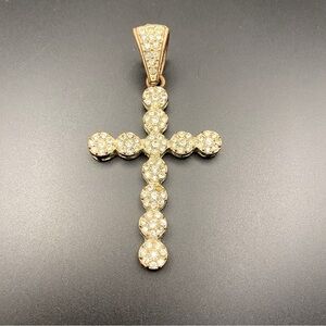 Gold Plated Clustered Cross Pendant